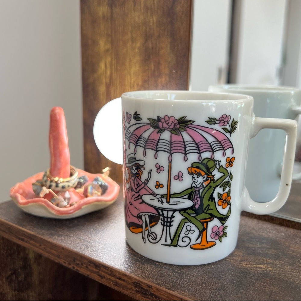Adorable Date Scene Japanese Coffee Mug